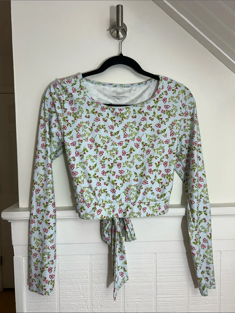 J Crew Rashguard Cloud Meadow Floral Print medium NWT Beach AOP summer surf